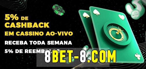 Promoções do cassino ao Vivo 8bet 
